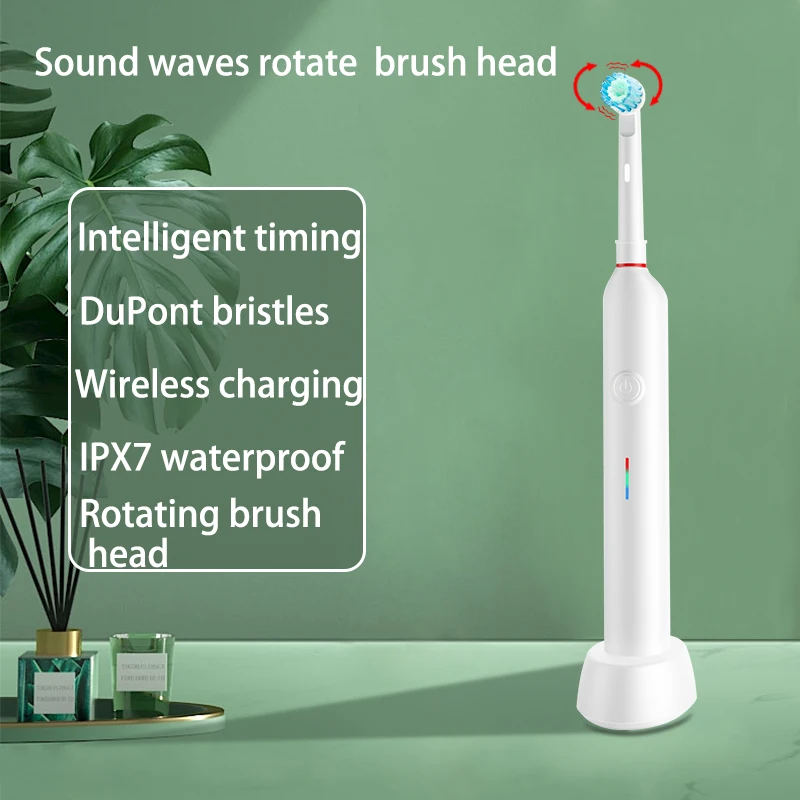 Oscillating Adult IPX7 Waterproof Oral Toothbrush Compatible B Rotary Electric Toothbrush