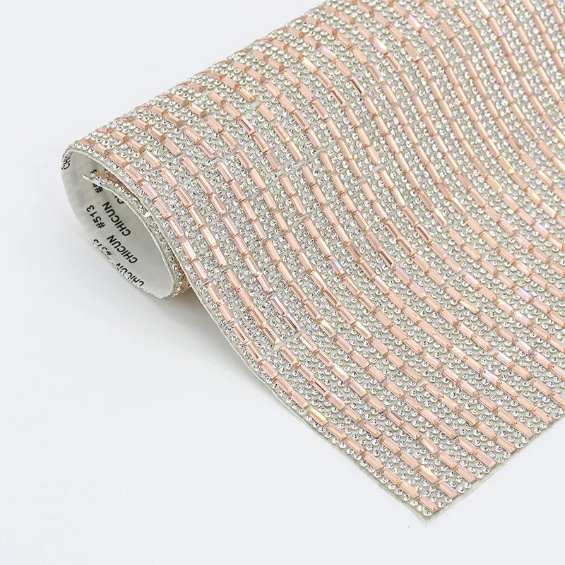 Glass Rhinestone Sheet for Nail Art and Clothes Rectangle Shape Hot-Fix Technique Loose Rhinestones Pointback Style