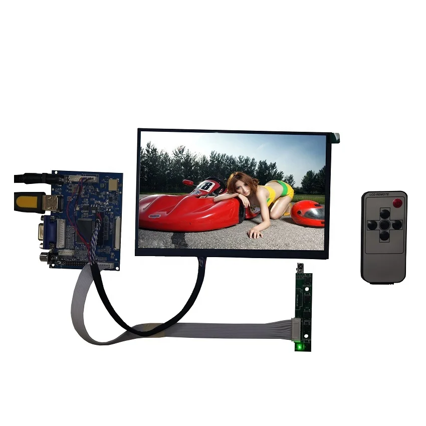 OEM ODM TFT LCM 8 inch IPS LCD Display Module LVDS VGA DVI 1280P 16:10 HD-MI Panel Kits with Remote