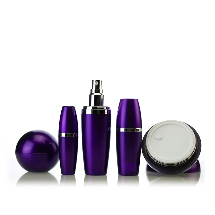 Sphere shape skin care cream jar double wall multi-capacity acrylic cosmetic lotion/serum bottle face care products packaging
