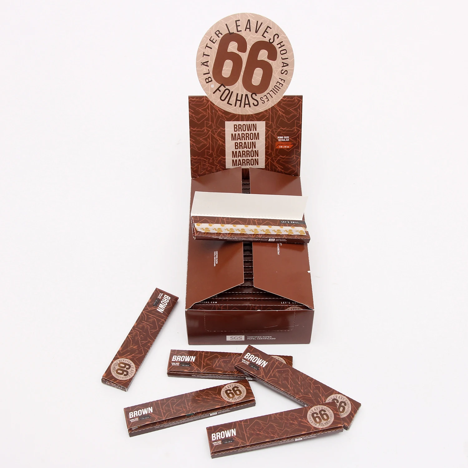 rolling paper smoking custom logo design with 66leaves