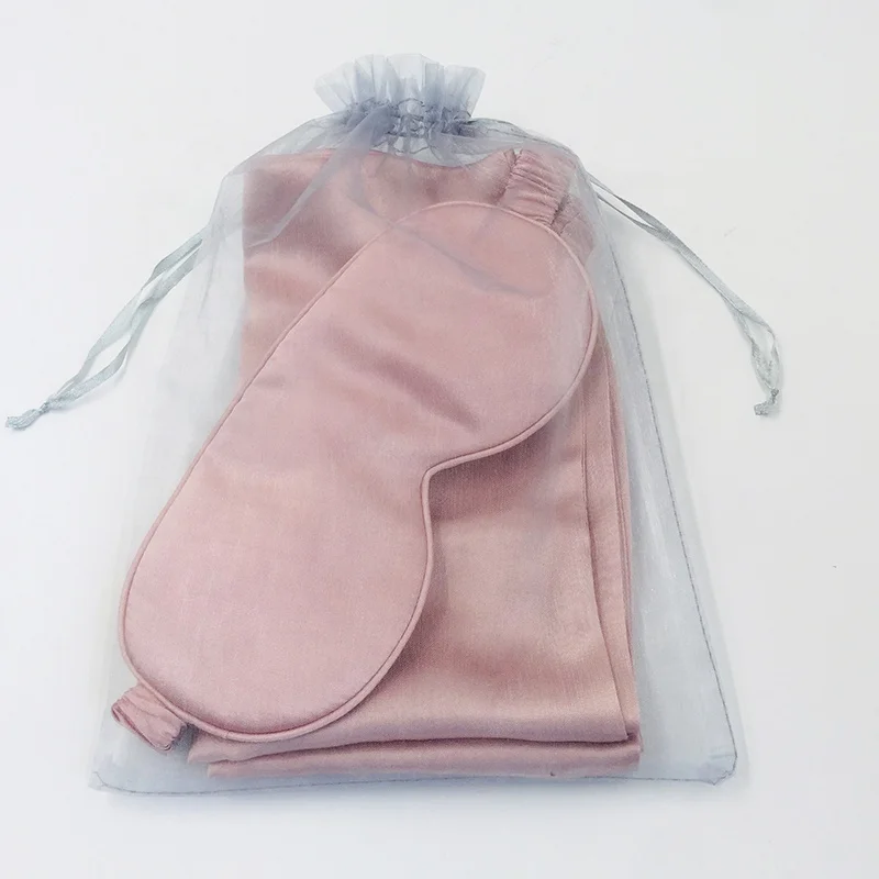 Hot sale super smooth pure silk private label elastic band 16mm 19mm 22mm sleep eye mask silk steam