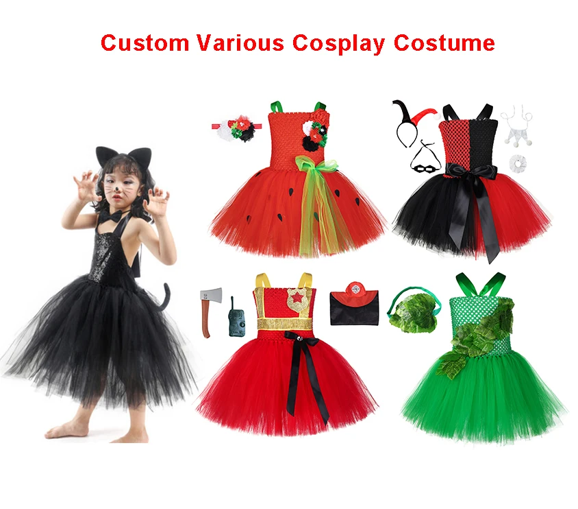 OEM ODM пользовательское платье-пачка ручной работы принцесса Вечеринка косплей дети ТВ и фильм Аниме Костюм