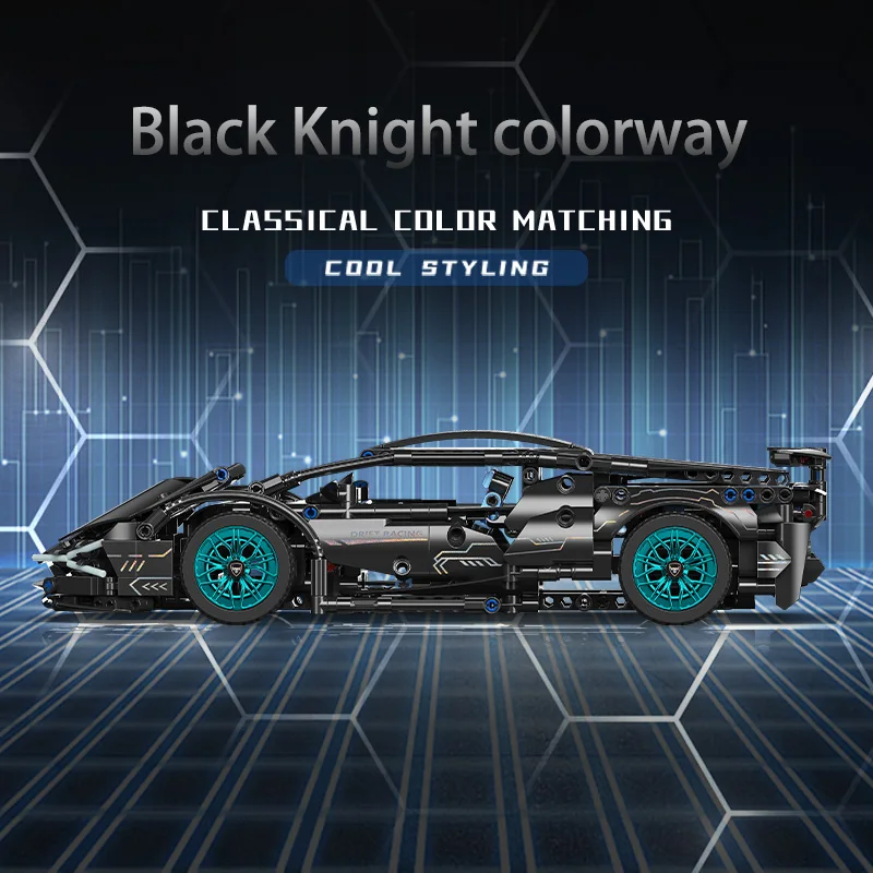 BLK-0124 Premium Auto Muscle Technology Car model Education Super Racing block set Boy Children gift 1280pcs