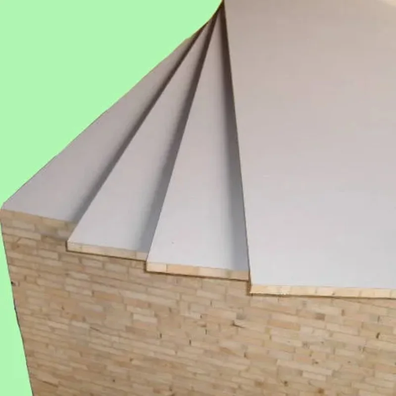 18mm Matt or Glossy White Melamine Block Board/Blockboard kitchen cabinets pine core melamine faced veneered blockboards