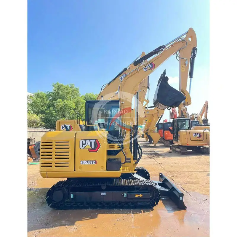 CAT 305.5E used excavator second hand excavator 5.5 ton in stock crawler digger hydraulic machine cheap  Low price