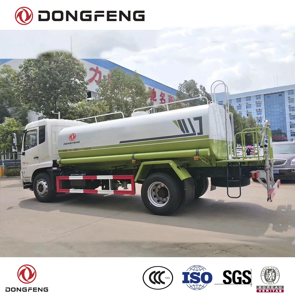 Dongfeng 4x2 LHD грузовик для доставки воды с двигателем Cummins 270 Hp E3 type 12000 литровый