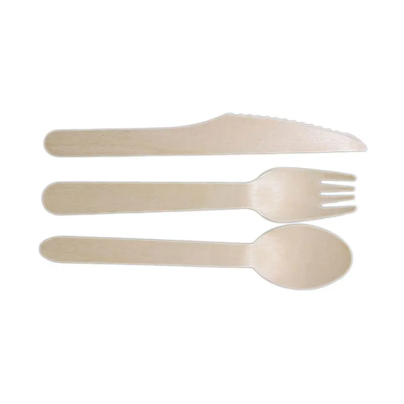 Natural biodegradable bulk birch wood spoon/forks/knives disposable wooden cutlery