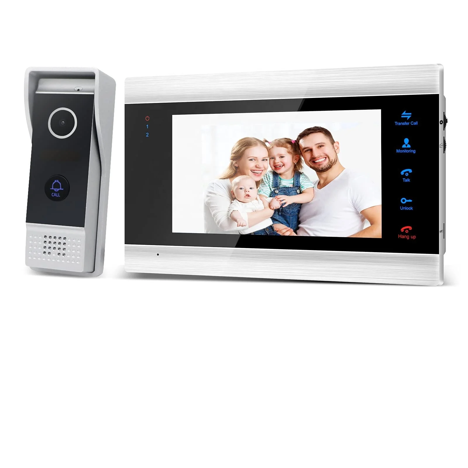 ABE New Style commax video door phone With 7 Inches Monitor Support Monitor  For Villa