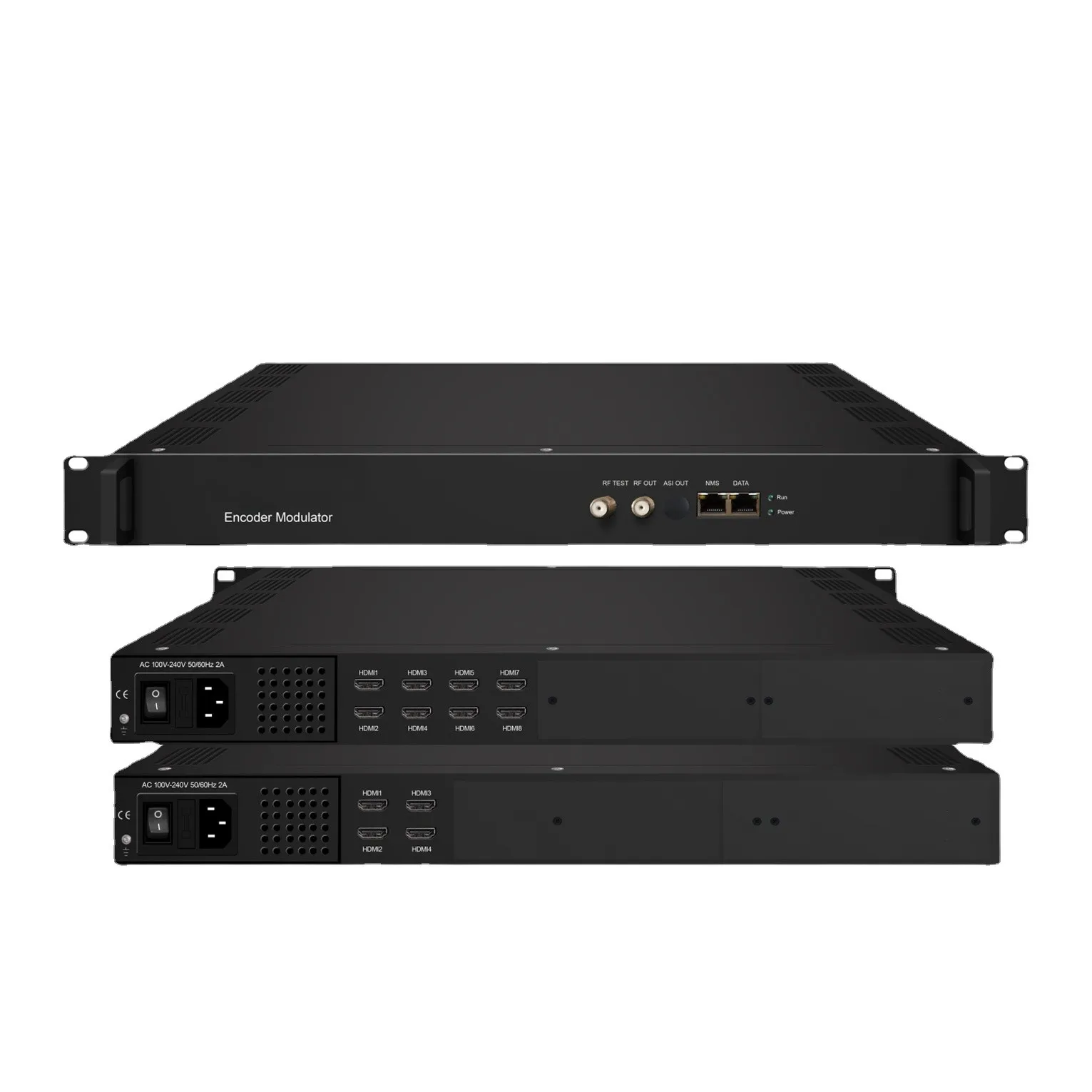 NDS3528S Encoder modulator with 8  to DVB-C/T RF OUT, 8 in 1 encoder modulator with osd