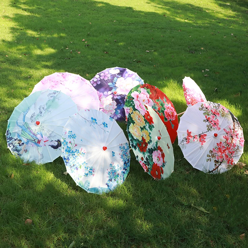 wholesale wedding decorative  chinese handmade parasol  folded  oil paper umbrella