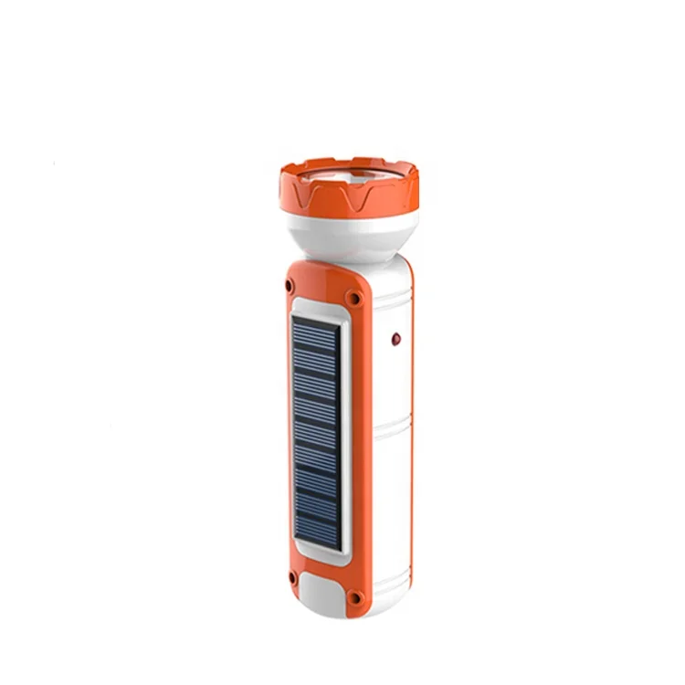 High Quality Wholesale Custom Logo Flashlight Products Rechargeable Led Solar Torch Light