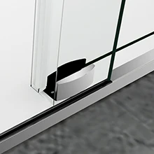 8113S Matte Satin Black Frame 304 SS Soft Close Sliding Tempered Glass Shower Door Clear Sale Choice Blue Customized Steel Anti