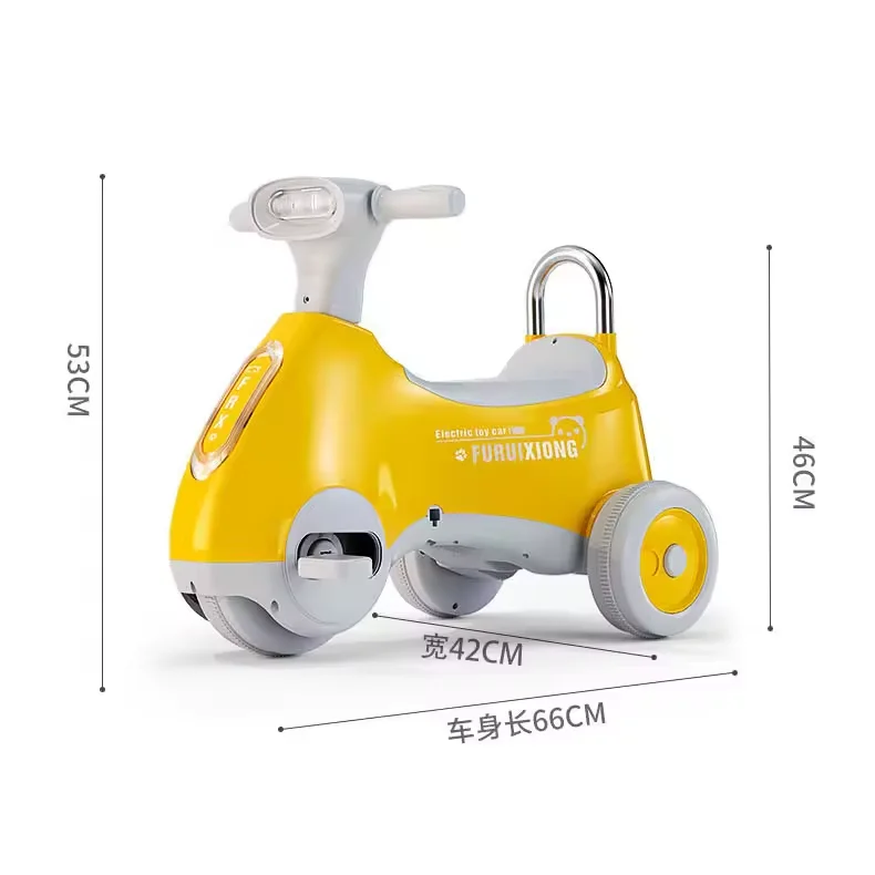 latest Children electric motorcycle male and female baby pedal tricycle battery car with music light toy car