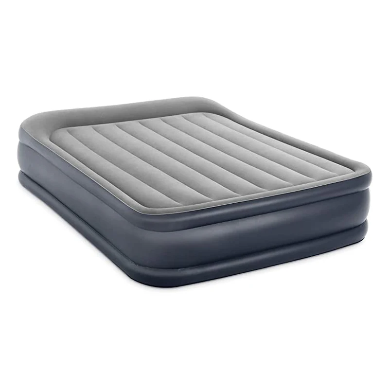 High Quality PVC Air mattress Soft Inflatable Pad Flocking Double Bed portable single bed to rest and Sleep In Living Room