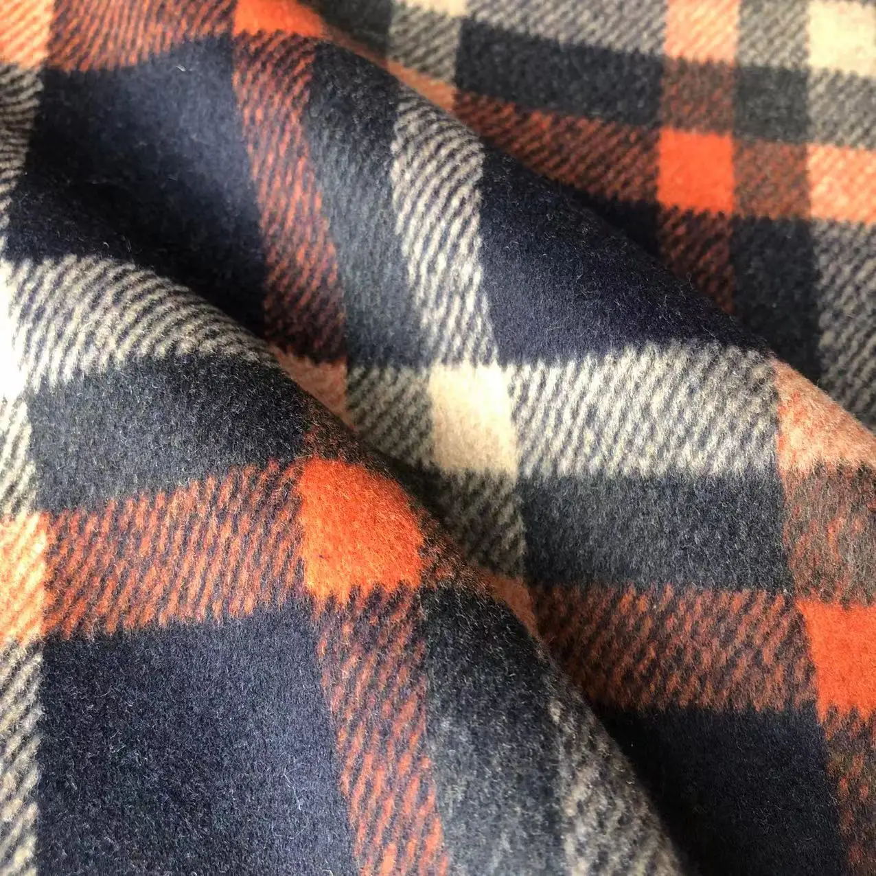 plaid blend fabrics All season Single Sided Fabric for women coats pants