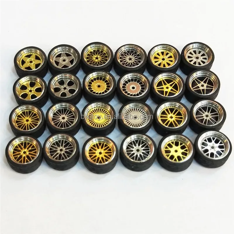 Wholesale 11mm 1/64 modified metal rubber tire for diecast toy car Rc car accessories parts