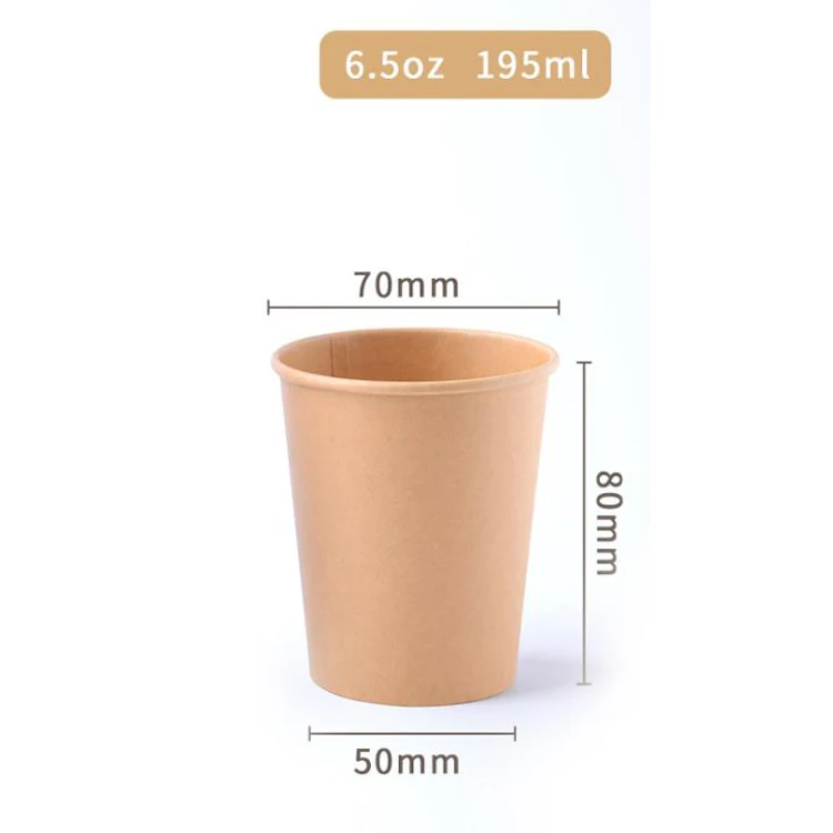 Disposable Paper Cup 6 oz Paper Cups Coffee 6oz disposable double wall stamping custom logo all black  hot coffee paper cup