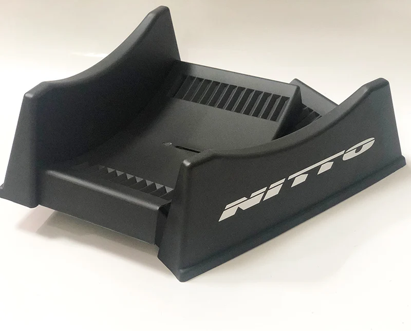 PTSR-014 логотип и цвет на заказ, регулируемый с полипропиленовой пластиковой напольной подставкой для шин, держатель для шин