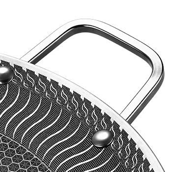 HISPEED Korean Grill Griddle Pan Smokeless BBQ Round Pan Food Grade Camping 316 Stainless Steel Frying Pan