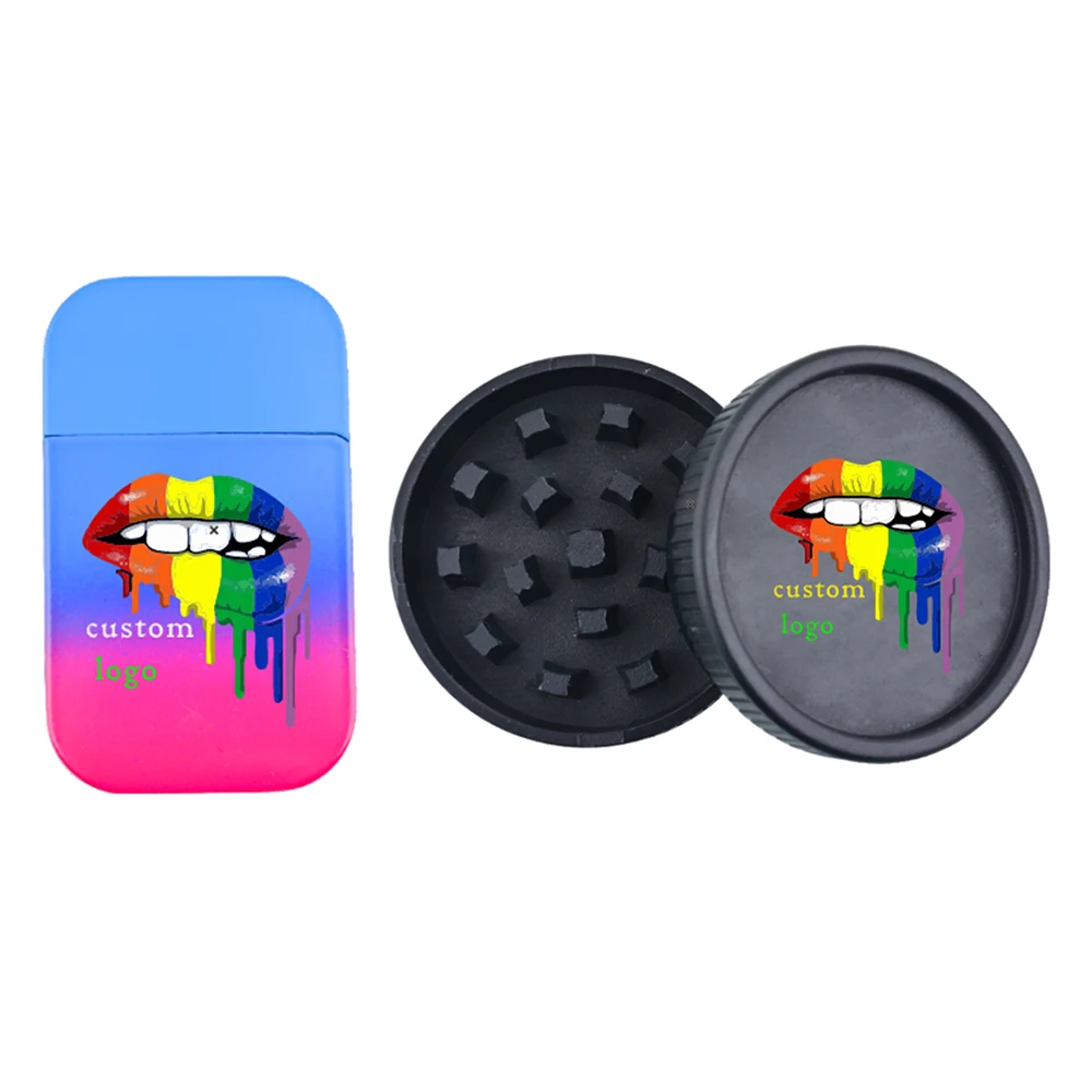 custom logo novelty design printing biodegradable smoking accessories herb grinder set