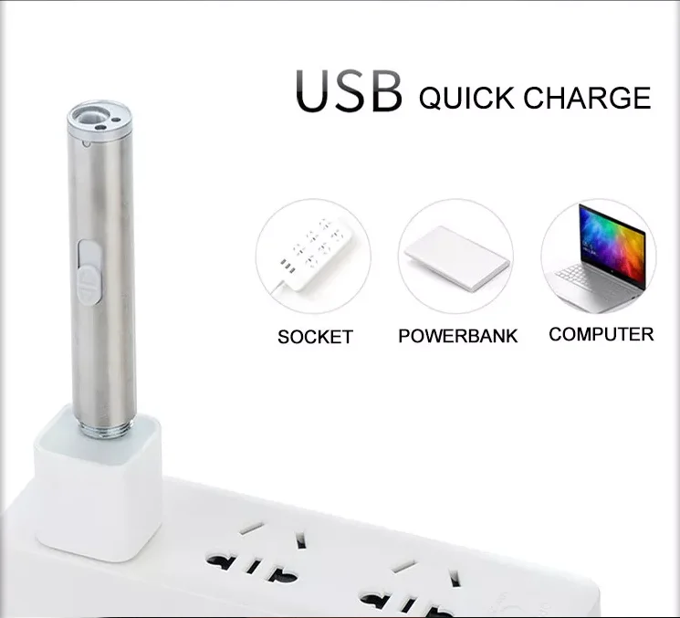 Wholesale 3 in 1 multi-function mini USB rechargeable penlight led pocket red laser Pointer UV flashlight for Pets Interactive