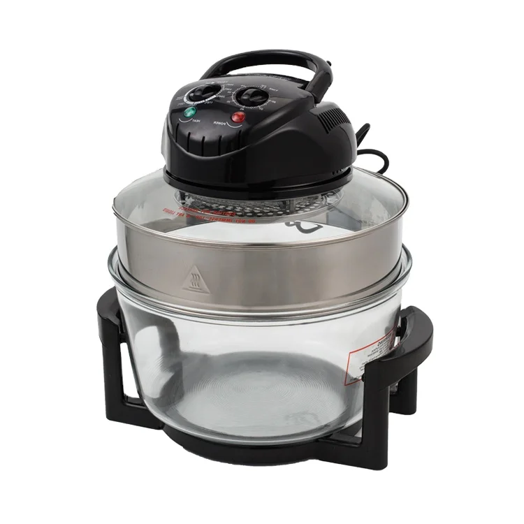 12L 1200-1400W CE ROHS новейший продукт механическое воздушное стекло, как показано по телевизору решетка крышки галогенная печь