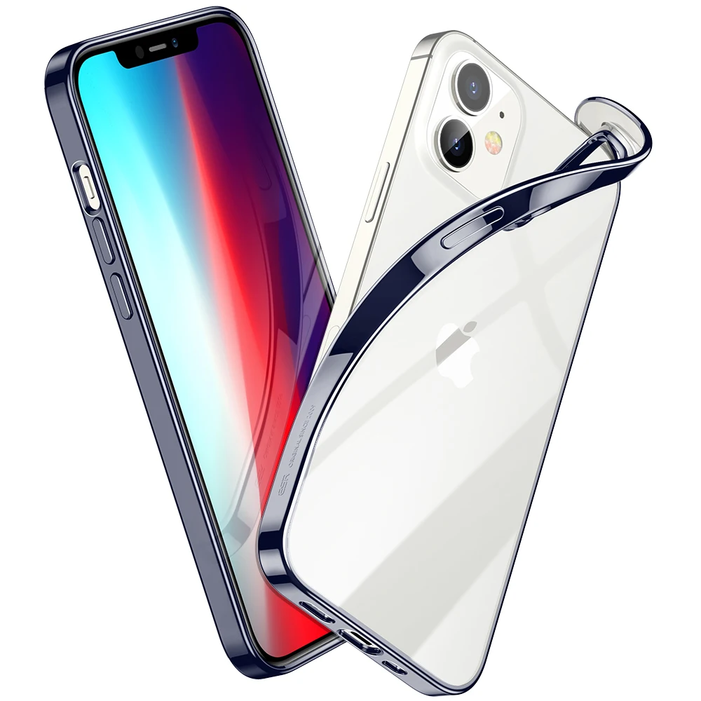  Мягкий бампер из ТПУ ESR для iPhone 12 5 4 дизайнерские чехлы с цветным бампером ультратонкий бесплатная доставка Лидер продаж Amazon лучшее