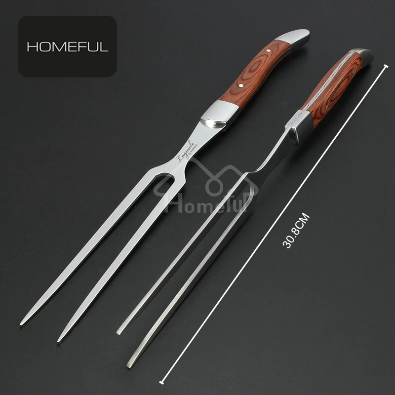 stainless steel carving knife with kitchen knife fork
