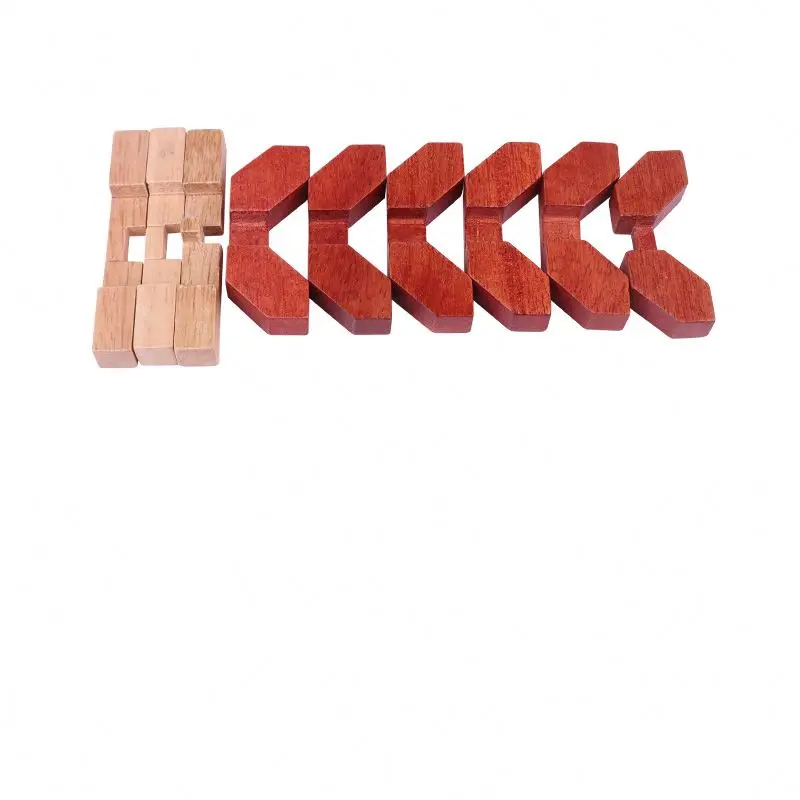 High Quality Classic IQ Wooden Puzzle Mind Brain Teasers Burr Puzzles Game Toys for Adults Children