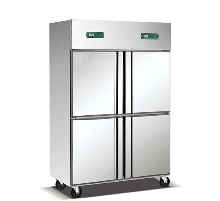 Low Price Restaurant Upright Stainless Steel 6 Door Commercial Refrigerator