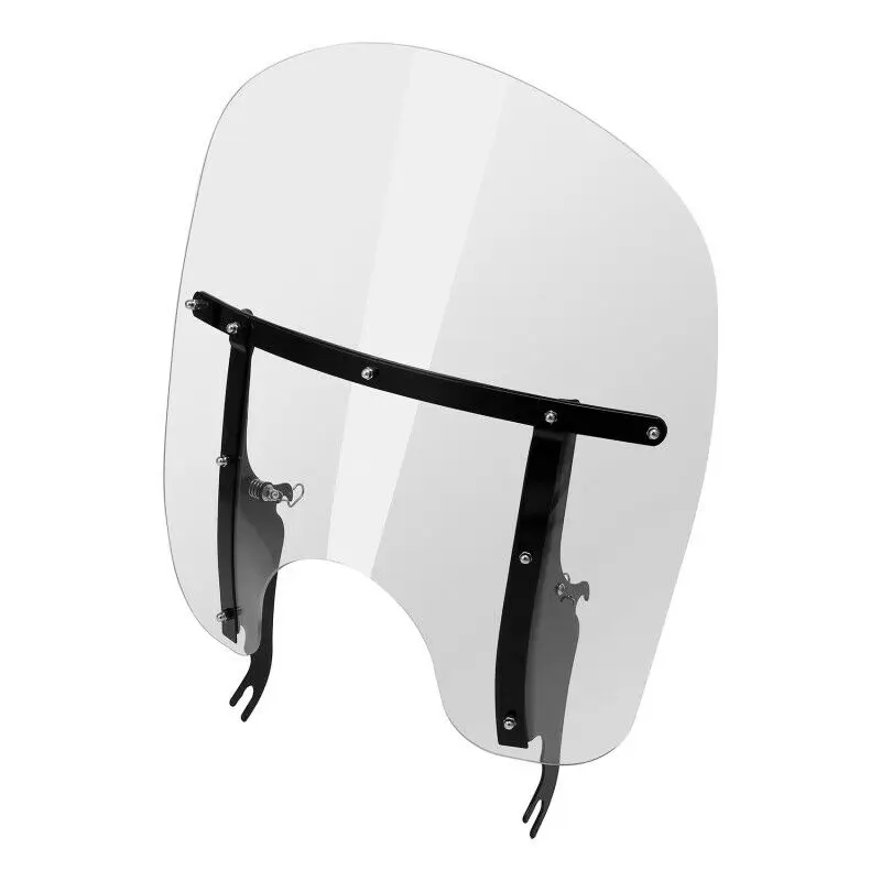 TCMT Clear Windscreen Windshield Chrome & Black bracket Fit For Harley Softail Fatboy FLST Slim FLS Heritage Classic 2000-2017