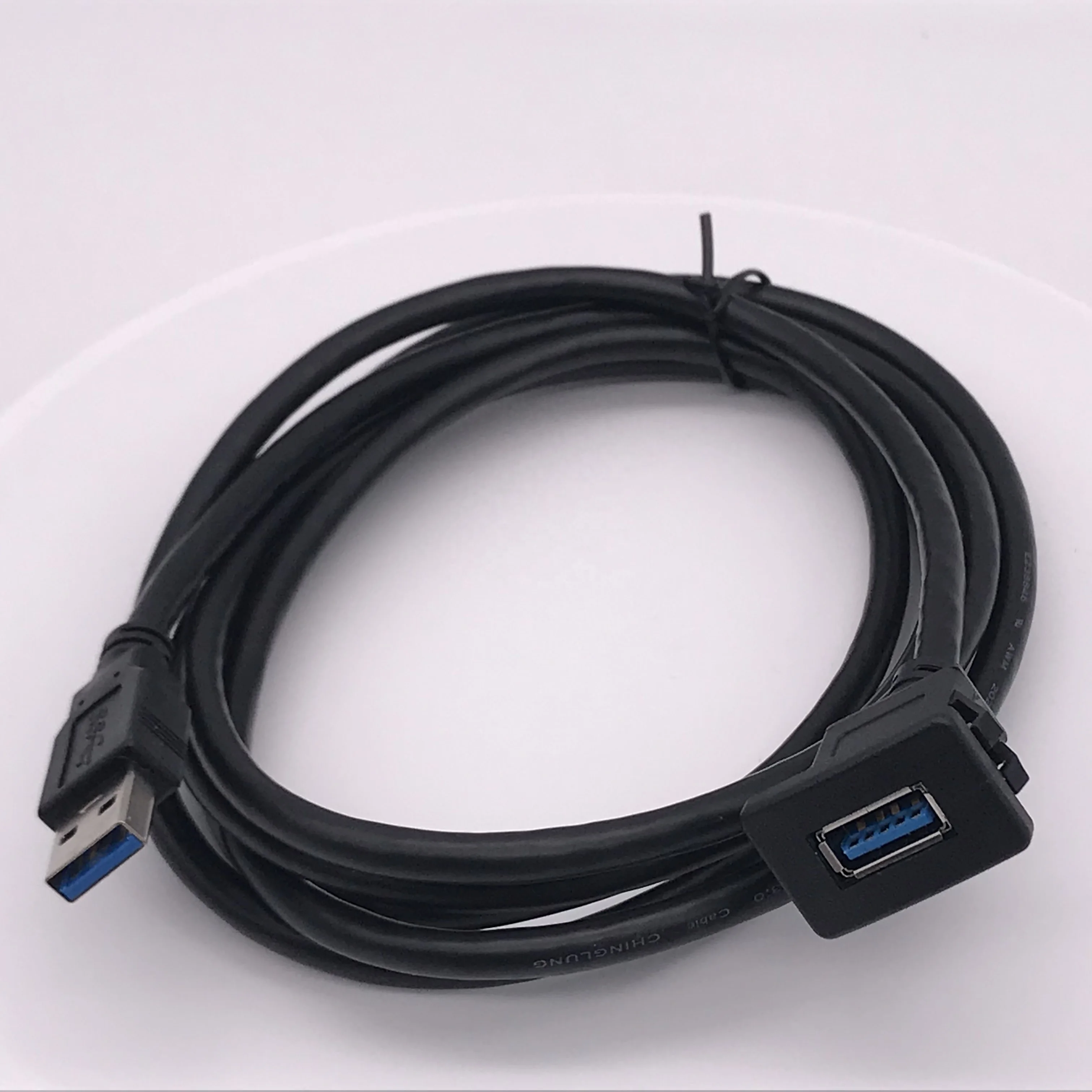 Top Sale Usb 3.0 Female To Usb Male Square Version Usb Panel Flush Mount Cable For Car Truck Marine