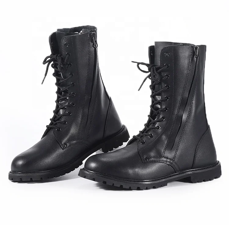 lightweight breathable combat boots outdoor hiking genuine leather side zipper tactical boots