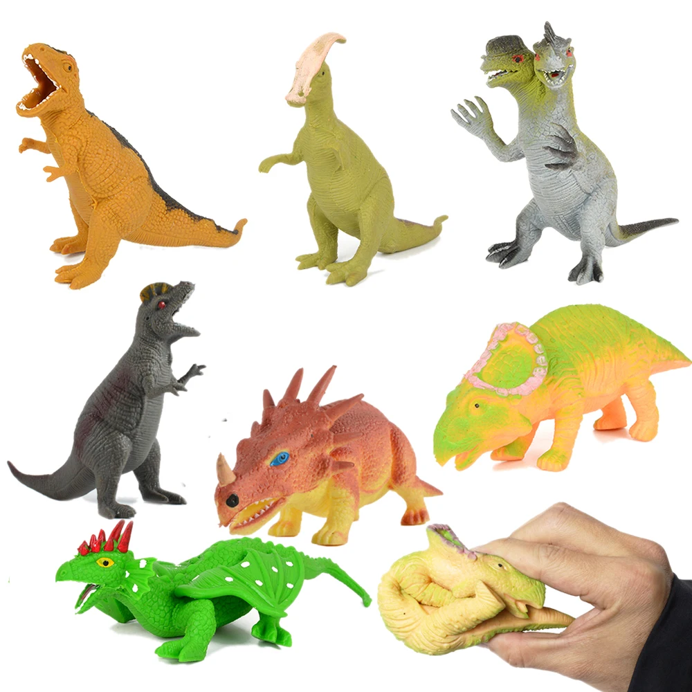 TPR Material Environmentally Friendly and Recyclable Soft Plastic Toy Stretch Dinosaur