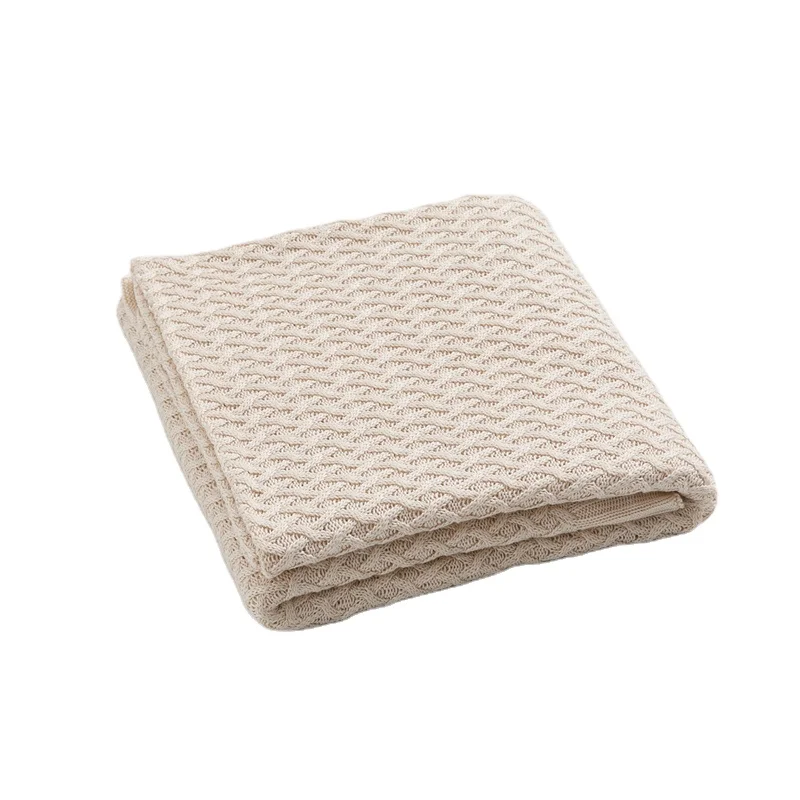 All seasons 100% Bamboo Cooling Knit Throw Blanket for Adult and Baby