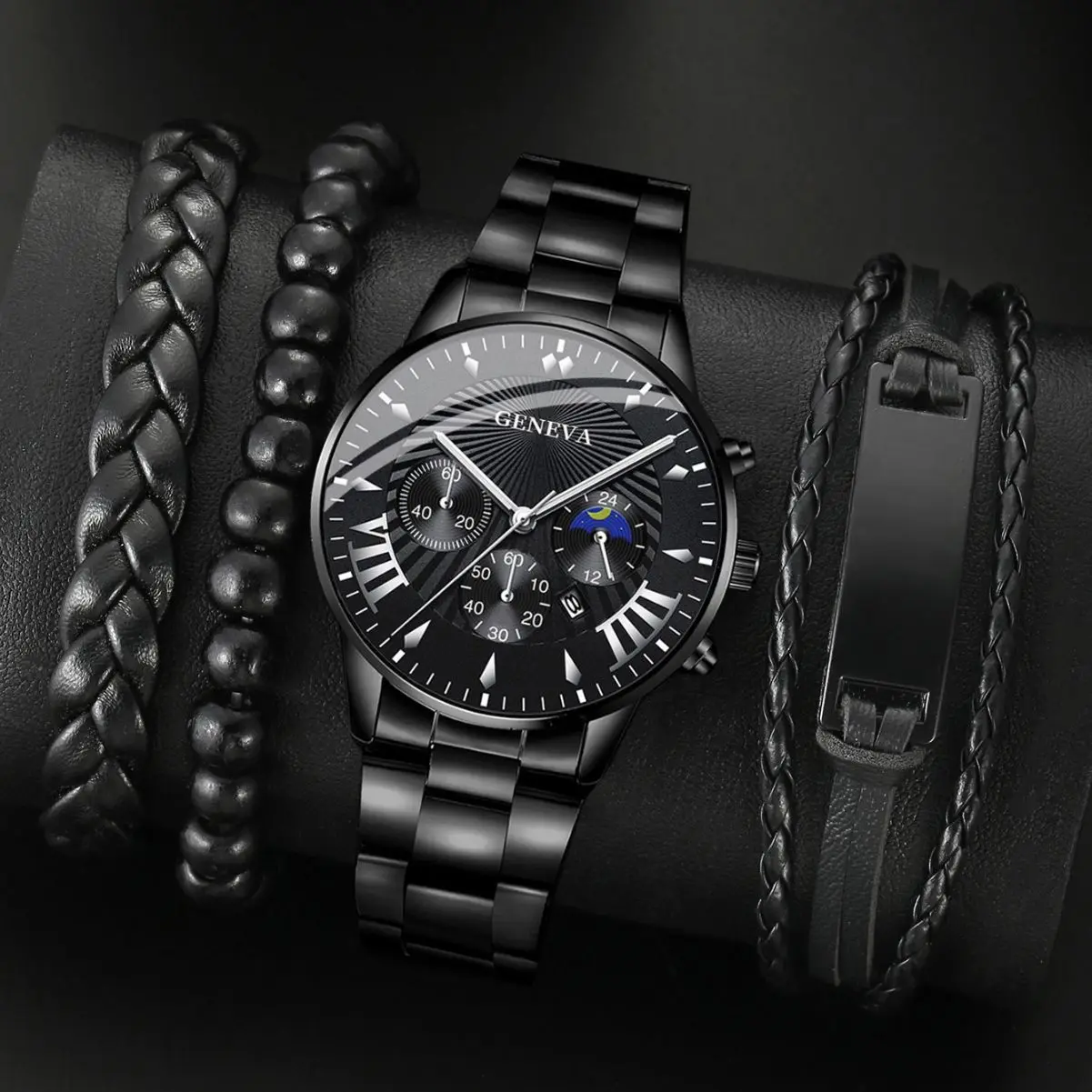 wholesale men watch and bracelet gift set for men