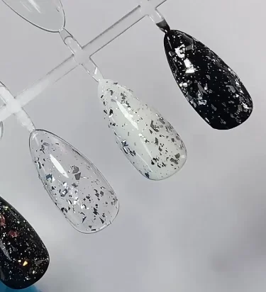 2022 new technology Sequin top coat laser flake top coat free sample OEM label hot sale gift nail salon