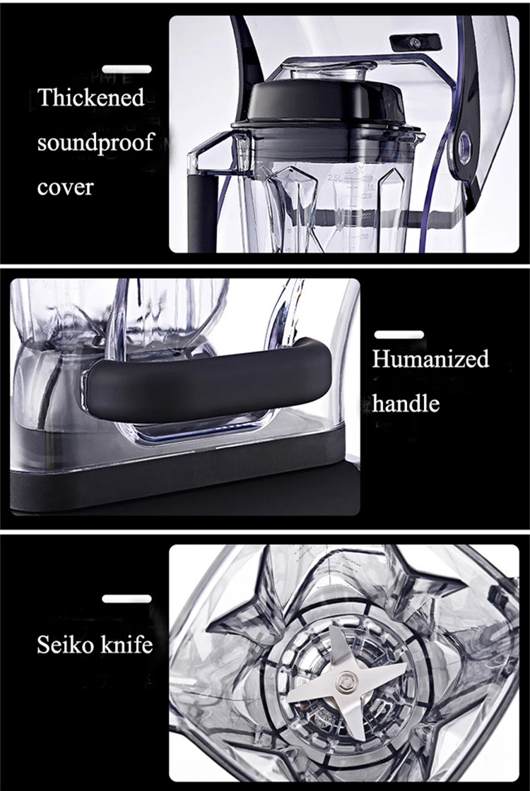 Factory Wholesale Manufacturer 2L commercial milkshake blender blender industrial electronic blender with soundproof cover