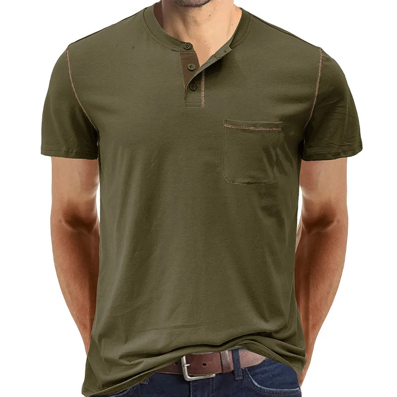 Custom logo t-shirt men plain t shirt high quality bulk plus size t-shirt with pocket