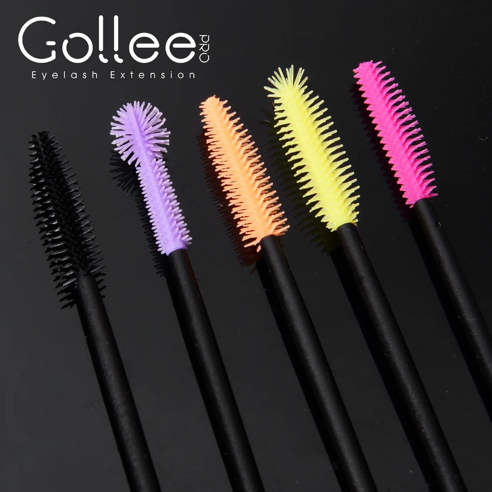 gollee with plastic package silicone wand tube high quality crystal for soft touch mascara retractable wholesale eyelash brush