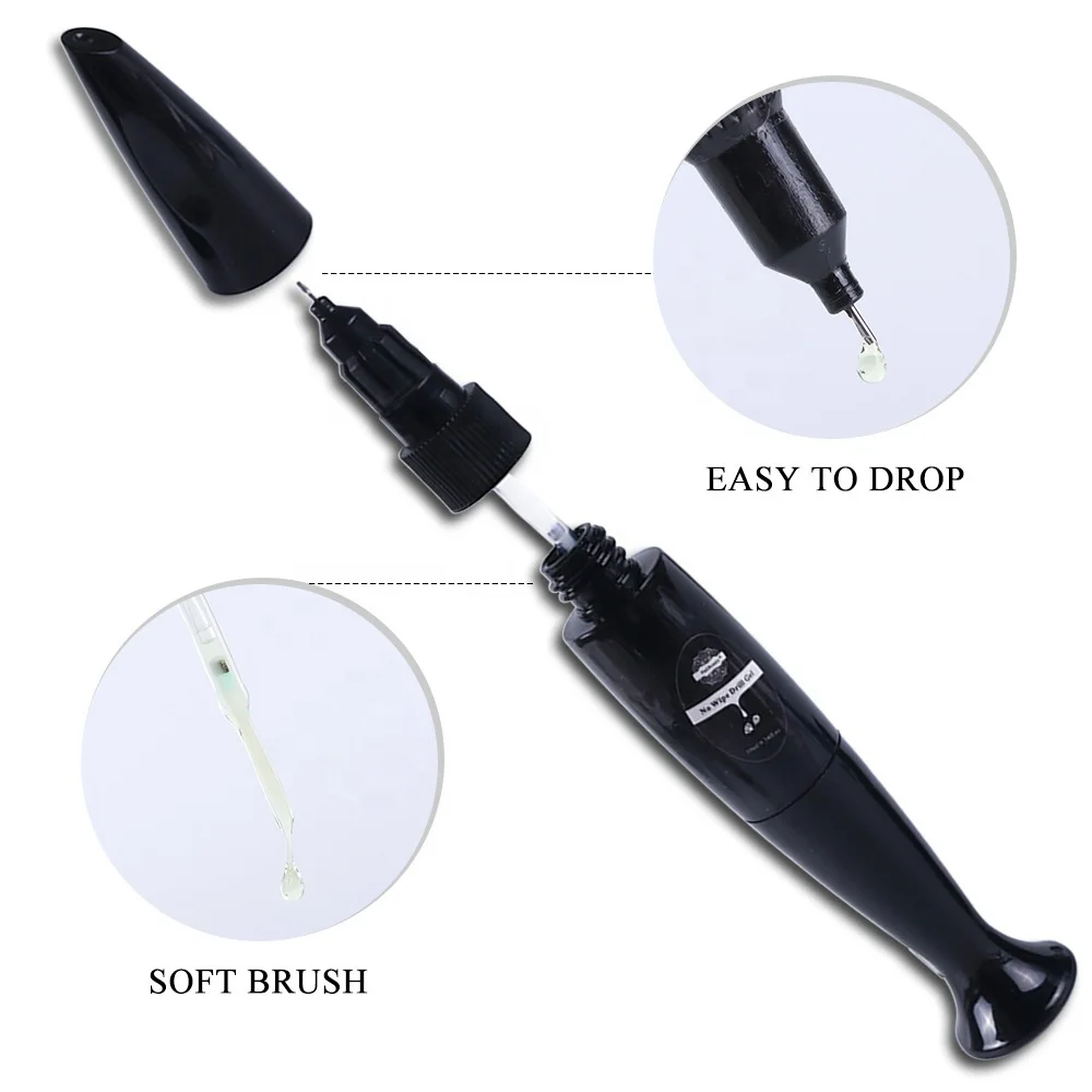 10ml UV Acrylic Needle Brush Nail Rhinestone Glue Clear Adhesives DIY Polish Studs Nail Art Accessory Easy Point Drill Gel