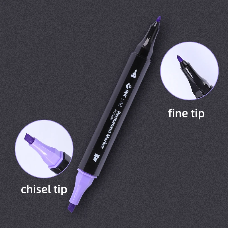 BEIFA 12 Fine Point Alcohol Base Art Marker Pen Dual Tip Colored Pen for Adult Coloring