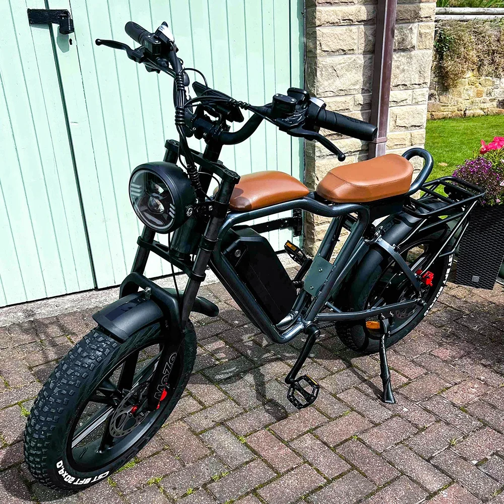 2000W Fat Tire Ebike 48V Electric Bike Dual Motor Ebike 7Speed E Bike Lithium Battery Electric Bicycle 20wheel Size Mountain Roa