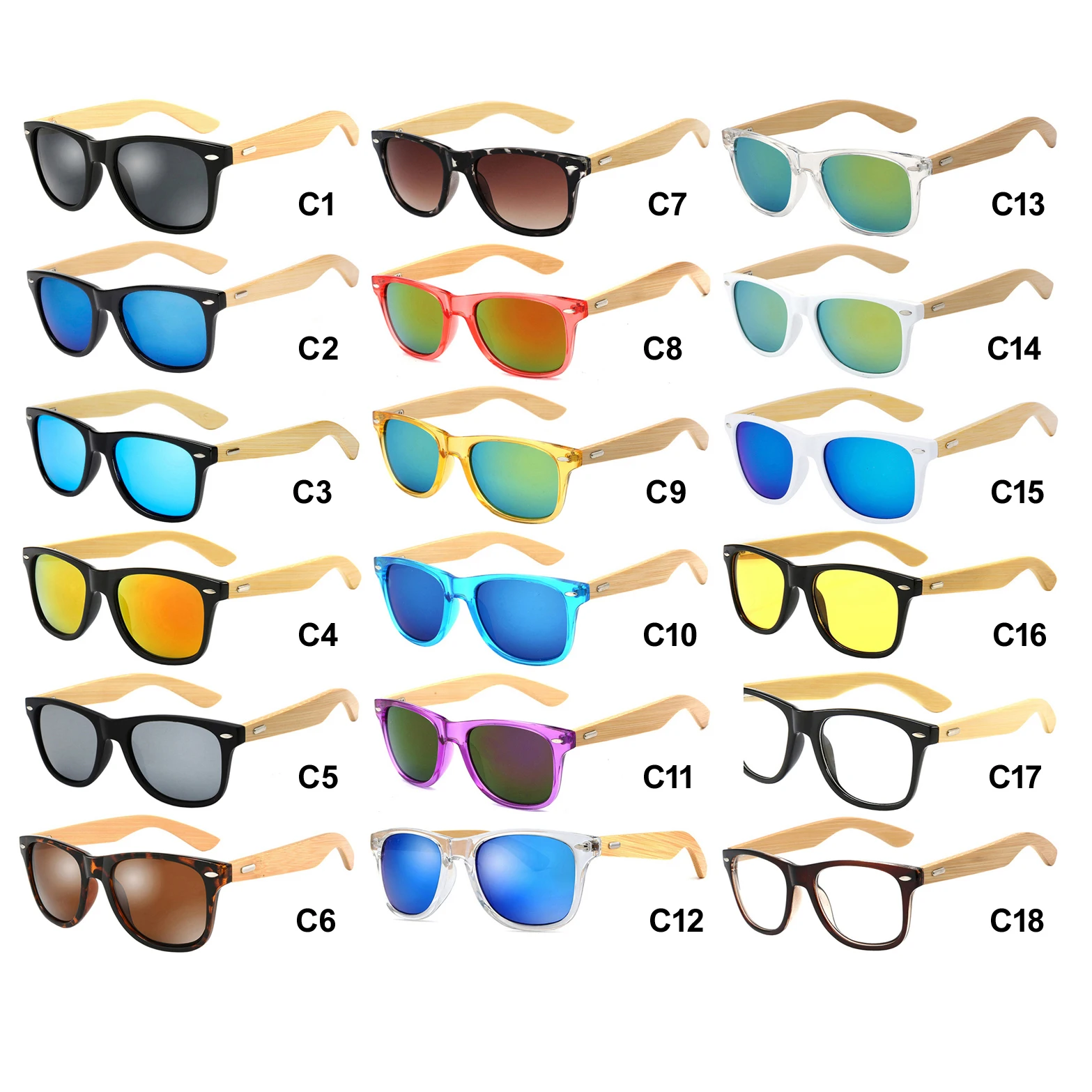Деревянные бамбуковые логотипы Gafas недорогие рекламные модные пластиковые солнцезащитные очки унисекс UV400 на