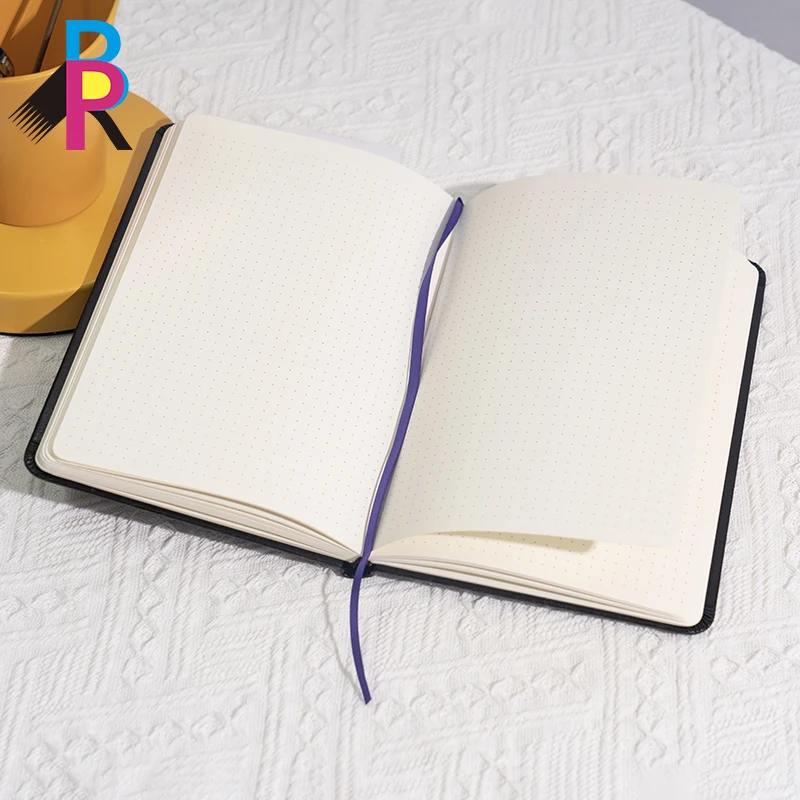 New Custom PU Notebook Emboss Deboss Journal High Quality Black Leather Planners And Journals