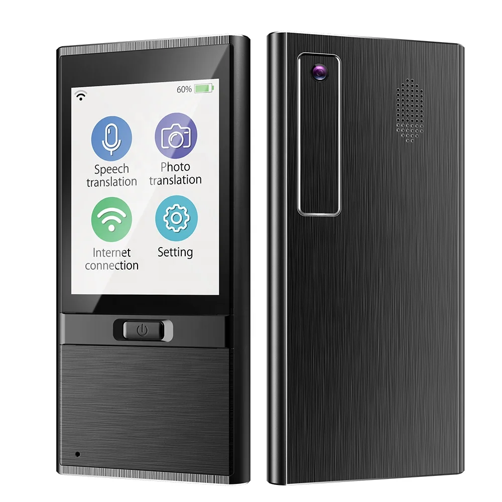 Newest 2.8' Large Touch Screen Language Translator Device Portable Traductor Multifunction T9 Smart AI Voice
