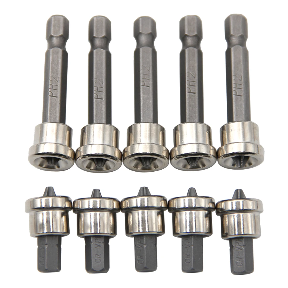 Magnetic Positioning Screwdriver Bits Tip Woodworking Screw Hex Shank Gypsum Board Positioning Bit Batch Head 25/50mm
