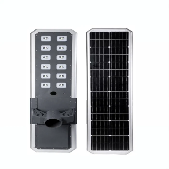 high lumen all in one solar street light 30-50w water proof ip65 with sensor remote solar project lamps for highway, garden