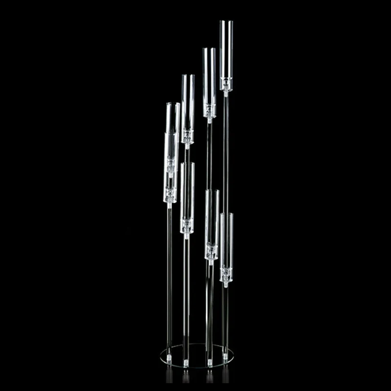 Wedding Decoration Home Table Minimalist Glass Acrylic Candles Holders Tall Crystal Candelabra Centerpieces
